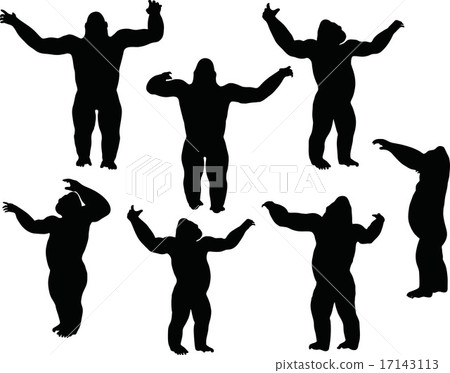 gorilla silhouette 17143113