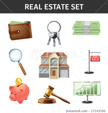 Real Estate Icons Set  17143500