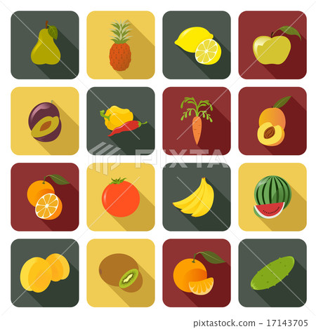 Fruit flat icons Fruit flat icons 17143705