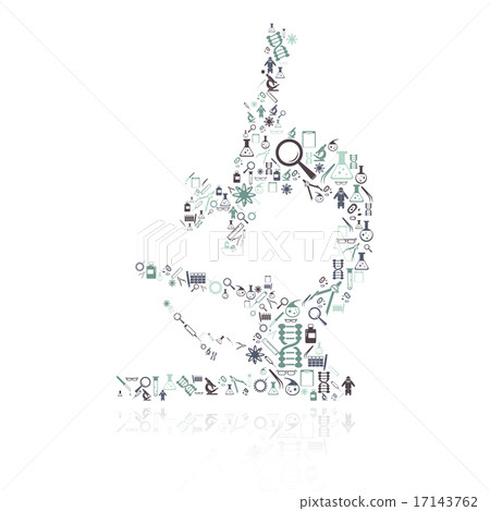 Microscope icon composition 17143762