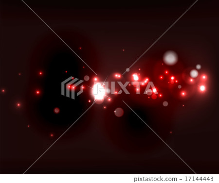 Glowing shiny bubbles and stars in dark space 17144443