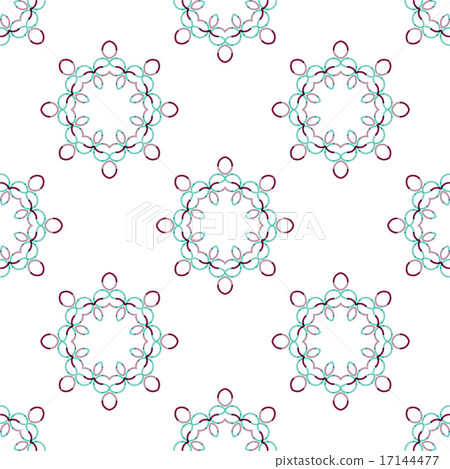 Seamless vector geometric abstract pattern. Creative round shapes made of short lines. 17144477