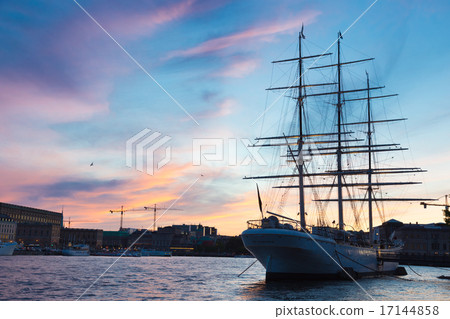 Traditional seilboat in Gamla stan, Stockholm, Sweden, Europe. Traditional seilboat in Gamla stan, Stockholm, Sweden, Europe. 17144858