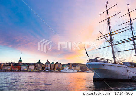Traditional seilboat in Gamla stan, Stockholm, Sweden, Europe. Traditional seilboat in Gamla stan, Stockholm, Sweden, Europe. 17144860