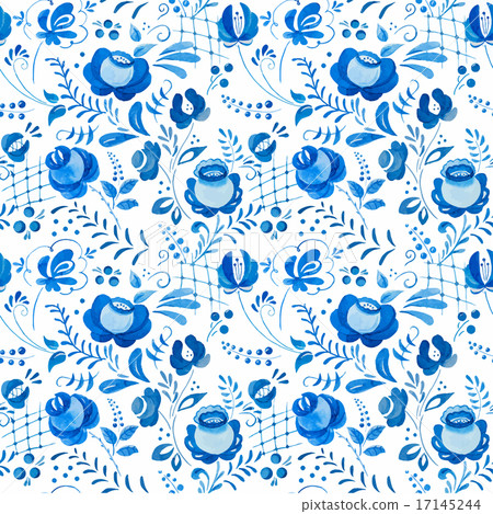 Russian gzhel pattern 17145244