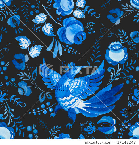 Russian gzhel pattern 17145248