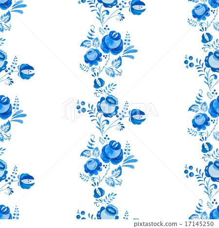 Russian gzhel pattern 17145250