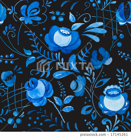 Russian gzhel pattern 17145261