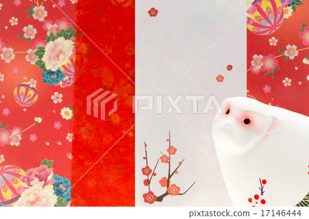 Year-on-Japanese pattern background Year-on-Japanese pattern background 17146444