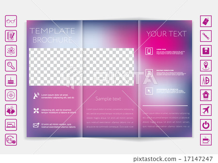 Tri-Fold Brochure mock up vector design 17147247