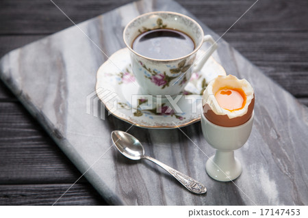 Boiled eggs and coffee 17147453
