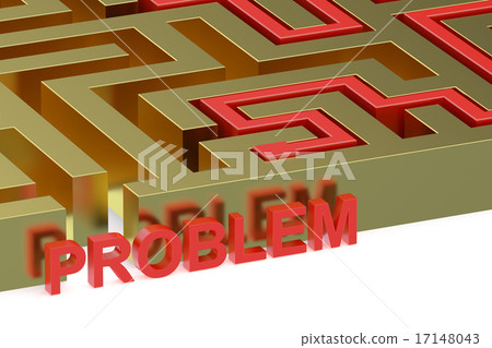 Path across labyrinth, problem concept 17148043