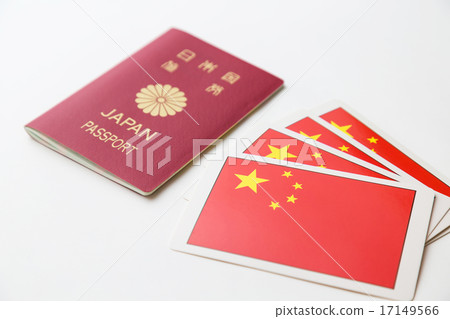 Passport and the Chinese flag 17149566