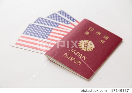 Passport and the American flag 17149587