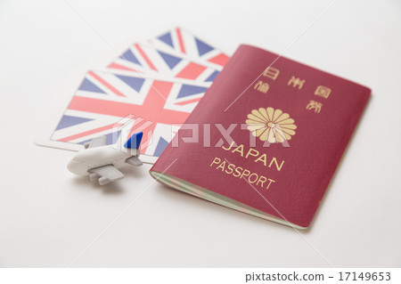 護照和英國國旗 17149653