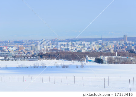 A view from the view of the town of Sapporo 17153416
