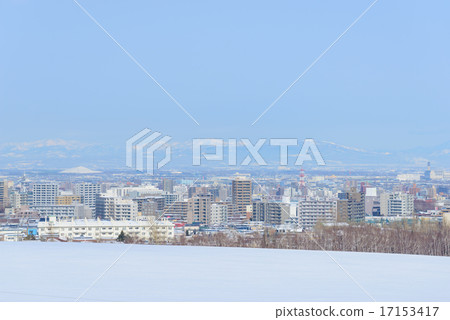 A view from the view of the town of Sapporo 17153417