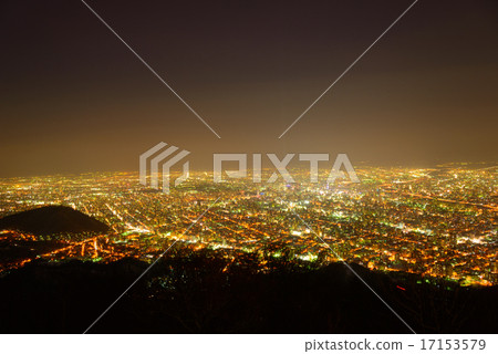Night view of Sapporo View from the altoya mountain observatory Night view of Sapporo View from the altoya mountain observatory 17153579
