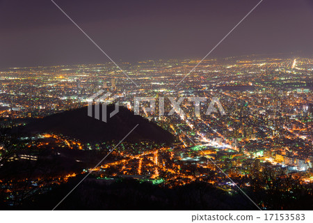 Night view of Sapporo View from the altoya mountain observatory Night view of Sapporo View from the altoya mountain observatory 17153583