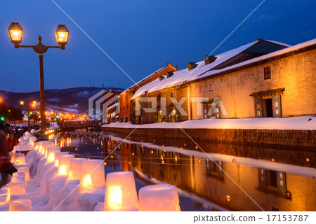 Scenery along Otaru Canal in Hokkaido Scenery along Otaru Canal in Hokkaido 17153787