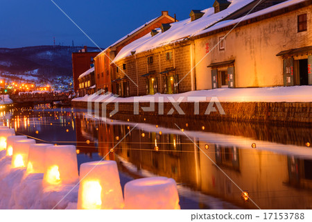 Scenery along Otaru Canal in Hokkaido 17153788