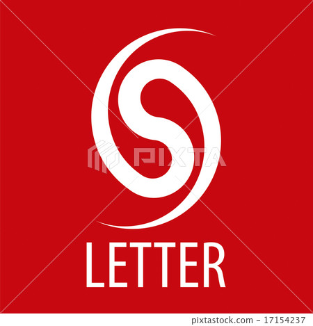 vector logo spun letter S on a red background 17154237
