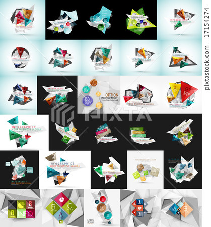Mega set of abstract geometric web banner decorations 17154274