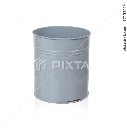 Old metal trash bin 17155319