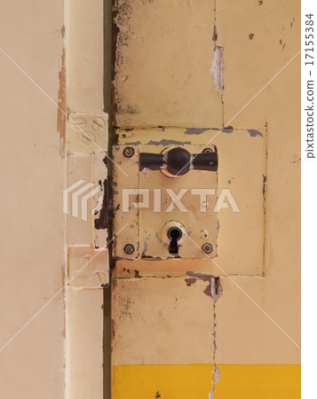Old lock in a prison 17155384