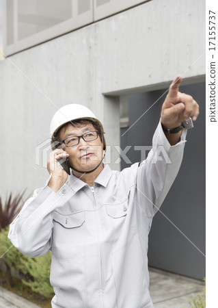 Senior Senior Male Fingy Working Work Clothing Helmet Site 17155737