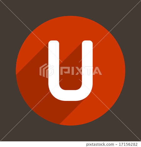 Letter U Logo Flat Icon Style. Vector 17156282