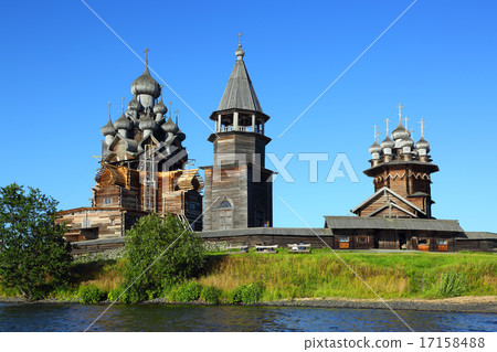 russian wooden architecture on Kizhi island 17158488