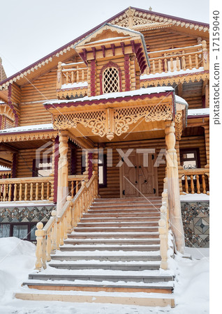 Wooden Snowy owl tavern of abalak tourist complex Wooden Snowy owl tavern of abalak tourist complex 17159040