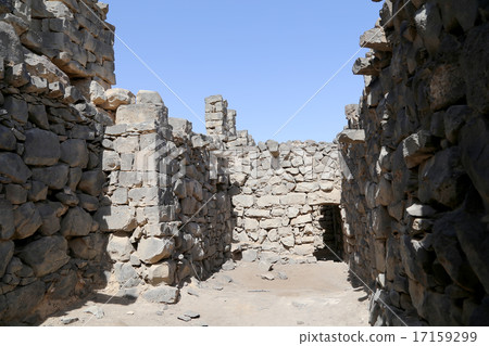 Ruins of Azraq Castle,  central-eastern Jordan 17159299