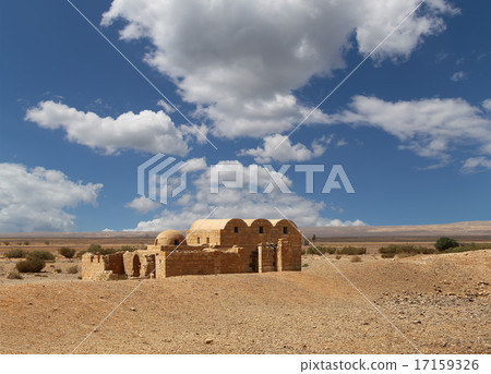Quseir (Qasr) Amra desert castle near Amman,Jordan 17159326