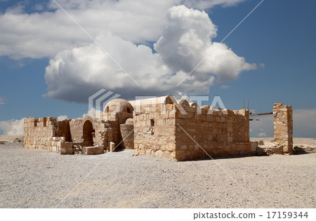 Quseir (Qasr) Amra desert castle near Amman,Jordan 17159344