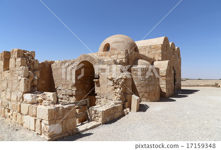 Quseir (Qasr) Amra desert castle near Amman,Jordan 17159348