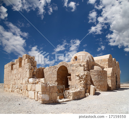 Quseir (Qasr) Amra desert castle near Amman,Jordan 17159350
