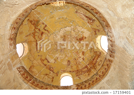Fresco at Quseir Amra desert castle near Amman 17159401