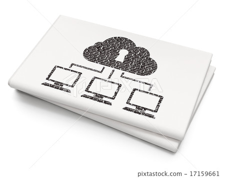 Security concept: Cloud Network on Blank Newspaper background Security concept: Cloud Network on Blank Newspaper background 17159661