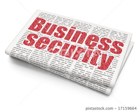 Security concept: Business Security on Newspaper background Security concept: Business Security on Newspaper background 17159664