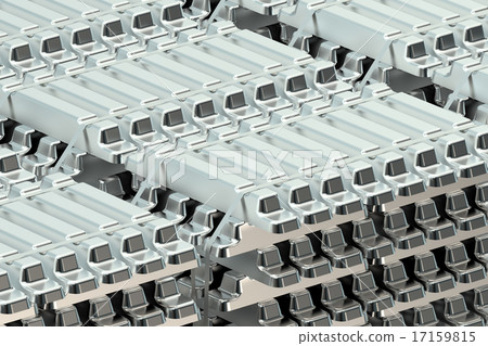 Aluminum ingots stack 17159815