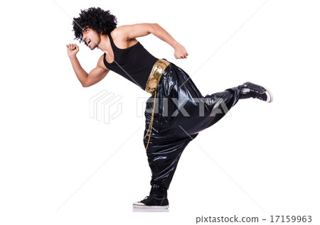 Rap dancer isolated on the white Rap dancer isolated on the white 17159963