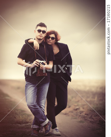 Style young couple at countryside Style young couple at countryside 17160215