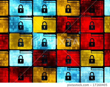 Business concept: Folder With Lock icons on Digital background 17160405