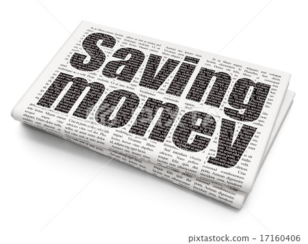 Business concept: Saving Money on Newspaper background 17160406