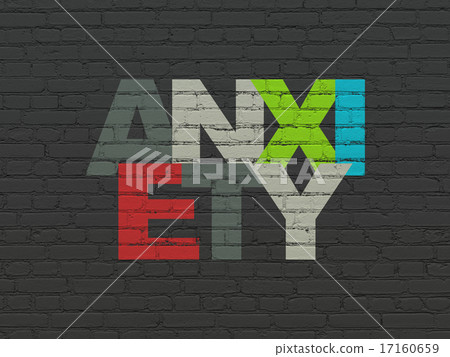 Healthcare concept: Anxiety on wall background Healthcare concept: Anxiety on wall background 17160659