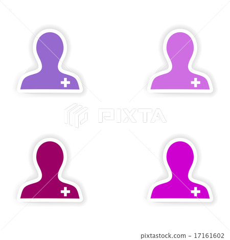 assembly realistic sticker design on paper nurse 17161602