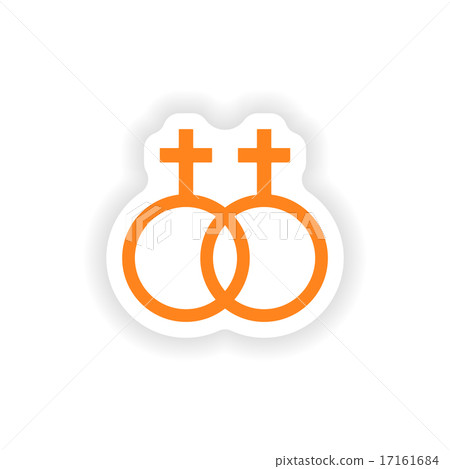icon sticker realistic design on paper equality of the sexes icon sticker realistic design on paper equality of the sexes 17161684
