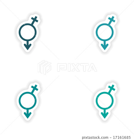 assembly realistic sticker design on paper Man and woman assembly realistic sticker design on paper Man and woman 17161685